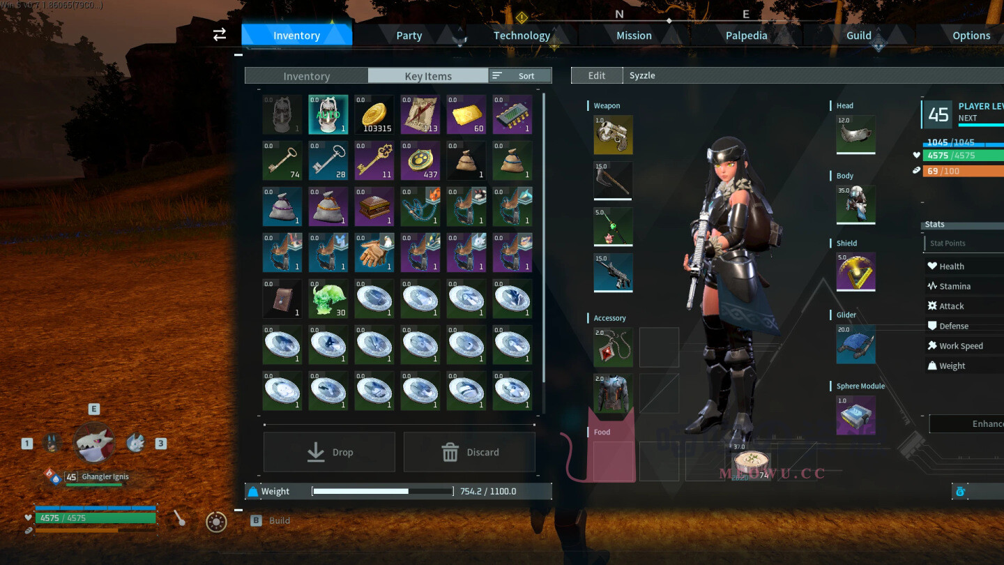幻兽帕鲁 MOD：货币转入重要物品栏，作者页面预览